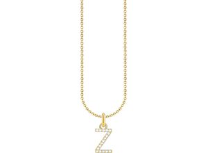 4051245583120 - Kette mit Anhänger THOMAS SABO Buchstabe KE2240 - KE2265-051-14-L45V KE2265-414-14-L45V Halsketten Gr 45 Z Silber 925 (Sterlingsilber) goldfarben (gelbgoldfarben weiß) Damen mit Zirkonia (synth)