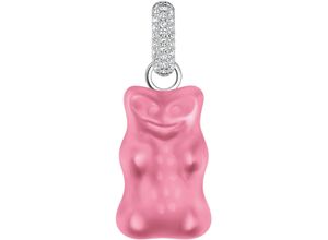 4051245587968 - Ketten-Anhänger THOMAS SABO THOMAS x HARIBO Schmuck Großer Anhänger Goldbär Schmuckanhänger Gr Silber 925 (Sterlingsilber) 405 g pink (silberfarben pink kristallweiß kristallweiß) Damen Anhänger mit Kristallglas Zirkonia (synth)