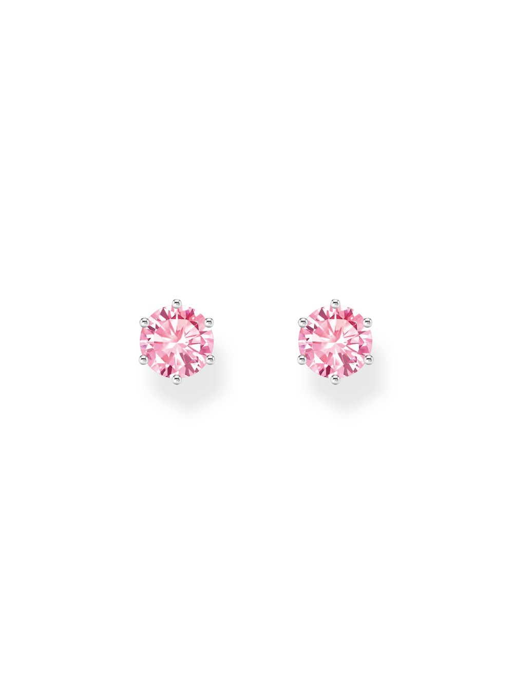 4051245590449 - Paar Ohrstecker THOMAS SABO Schmuck Silber 925 Ohrringe Solitär H2301 Gr Silber 925 (Sterlingsilber) bunt (silberfarben pink pink) Damen mit Zirkonia (synth)