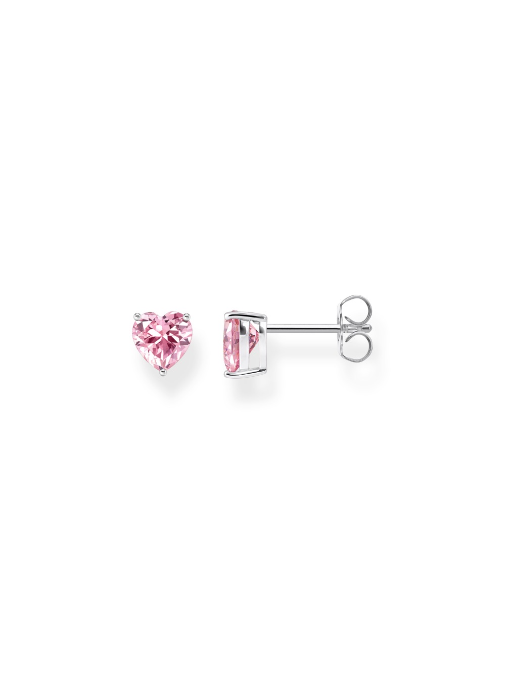 4051245590470 - Paar Ohrstecker THOMAS SABO Schmuck Silber 925 Ohrringe in Herzform H2306-051 H2306-051 Gr Silber 925 (Sterlingsilber) bunt (silberfarben pink pink) Damen mit Zirkonia (synth)