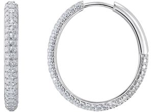 4051245591118 - Paar Creolen THOMAS SABO Schmuck Silber 925 Ohrringe CR732-051-14 Ohrringe Gr Silber 925 (Sterlingsilber) silberfarben (silberfarben kristallweiß kristallweiß) Damen mit Zirkonia (synth)