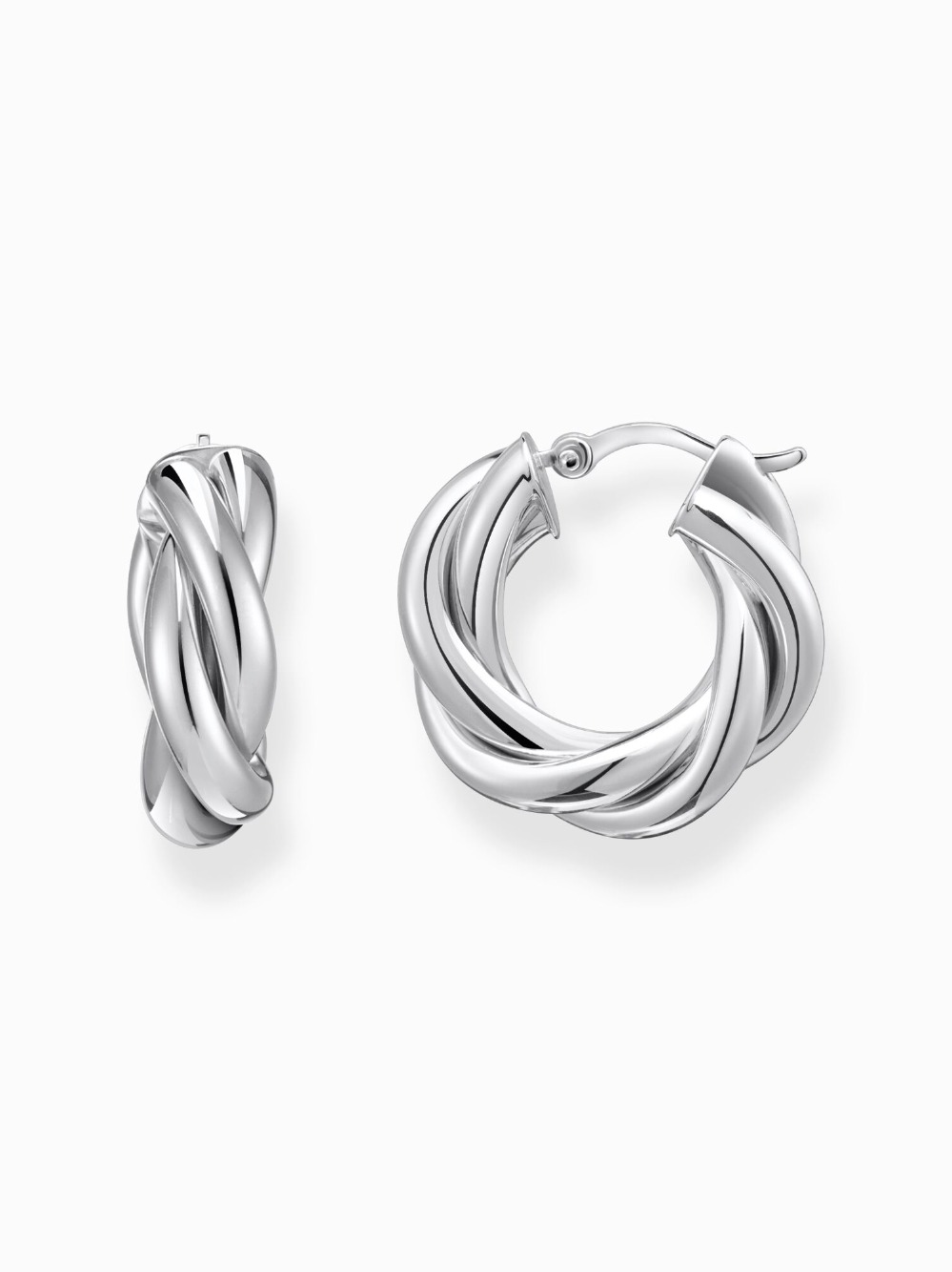 4051245592375 - Paar Creolen THOMAS SABO Schmuck Silber 925 Ohrringe gedrehtes Design CR742-001 CR742-413 Gr Silber 925 (Sterlingsilber) silberfarben Damen