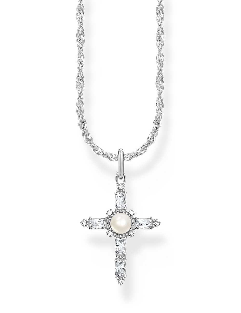 4051245601374 - KE2296-167-14-L45V Silberne Kette mit Kreuz Anhänger Cross Romance Damen