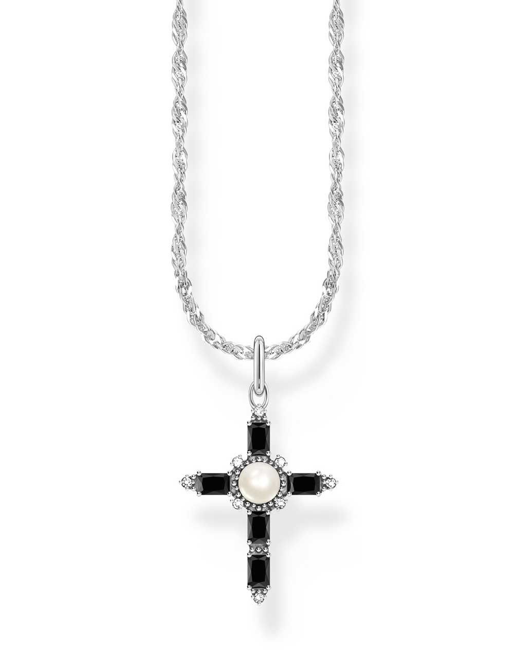 4051245601381 - KE2296-167-11-L45V Silberne Kette mit Kreuz Anhänger Cross Romance Damen