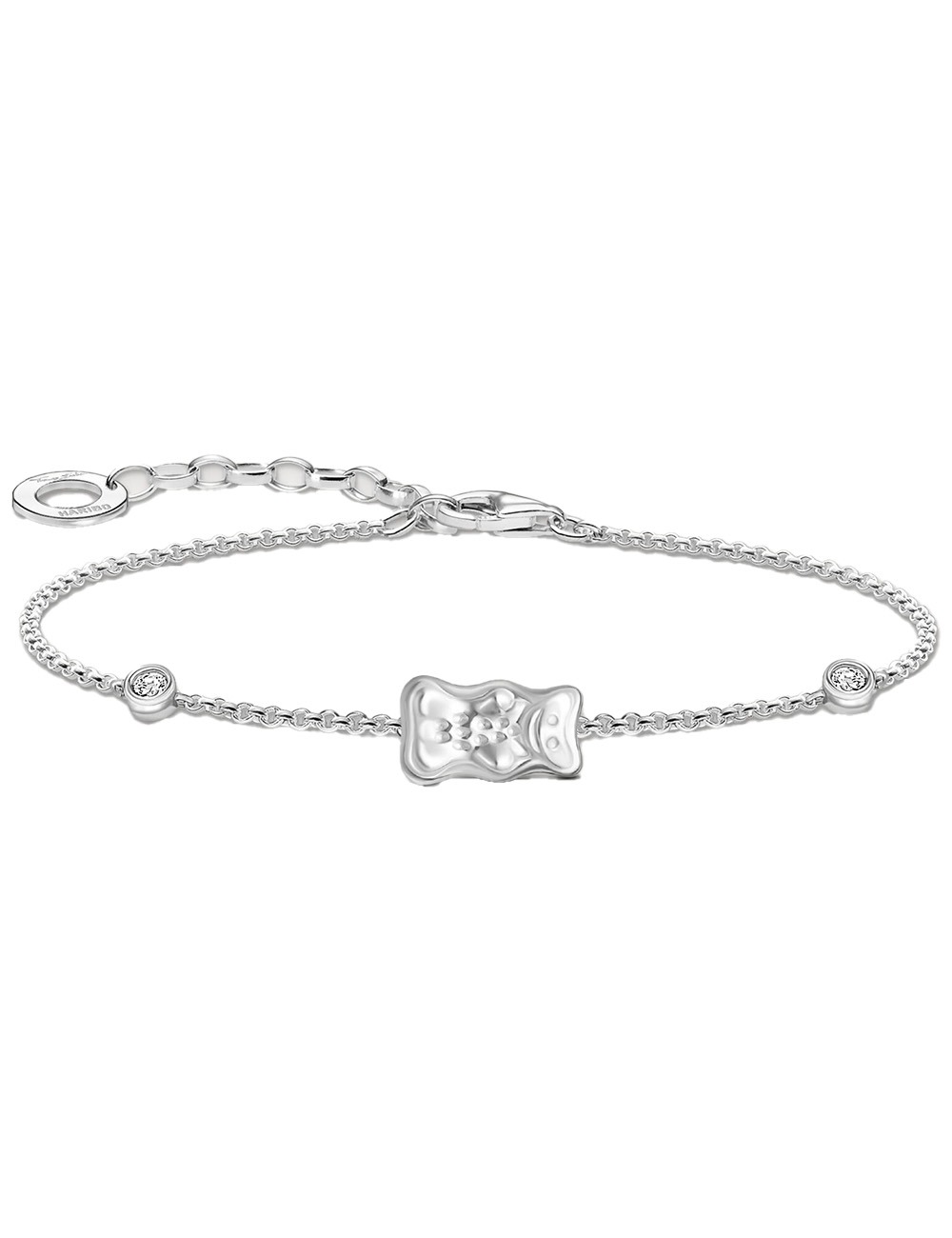 4051245610994 - A2203-051-21-L19V Armband mit Haribo Goldbär und Steinen silber