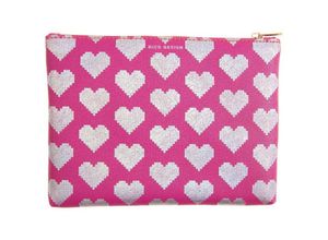 4051271417437 - Etui FUTSCHIKATO - PIXEL-HEARTS (20x15) in pink