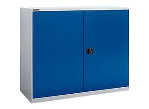 4051273635648 - Flügeltürenschrank Select MS-i 12412 Stahlblech B 1200 x T 400 x H 1215 mm 3 OH Weißaluminium Enzianblau bis 150 kg