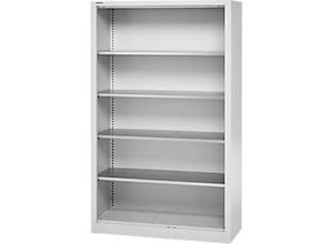 4051273638540 - Select Regalschrank MS 5 OH B 1200 x T 500 x H 1935 mm Stahlblech Weißaluminium 4051273638540 - Select Regalschrank MS 5 OH B 1200 x T 500 x H 1935 mm Stahlblech Weißaluminium