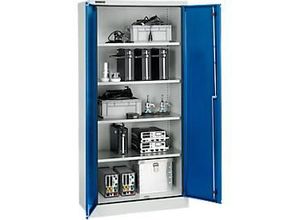 4051273641632 - Select Schutzschrank nach IP 54 4 Böden B 950 x T 500 x H 1935 mm weißaluminium RAL 9006 enzianblau