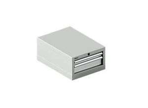 4051273646750 - Schäfer Shop Select Schubladenschrank 18-27 2 Schübe (H 50 100mm) bis 75 kg B 411 x T 572 x H 250 mm lichtgrau lichtgrau