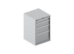 4051273653932 - Select Schubladenschrank 27-27 4 Schübe bis 75 kg B 564 x T 572 x H 850 mm weißaluminium weißaluminium