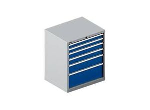 4051273658289 - Select Schubladenschrank 36-27 6 Schübe bis 200 kg B 717 x T 572 x H 850 mm weißalu enzianblau