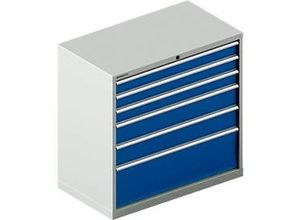 4051273662811 - Select Schubladenschrank 54-27 6 Schübe bis 75 kg B 1023 x T 572 x H 1000 mm enzianblau