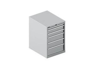 4051273670632 - Select Schubladenschrank 27-36 6 Schübe bis 75 kg B 564 x T 725 x H 850 mm weißaluminium weißaluminium