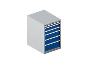 4051273670908 - Select Schubladenschrank 27-36 6 Schübe bis 200 kg B 564 x T 725 x H 850 mm enzianblau weißaluminium