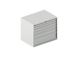 4051273681973 - Select Schubladenschrank WSK 54-36 Stahl 6 Schübe bis 75 kg B 1023 x T 725 x H 850 mm lichtgrau lichtgrau