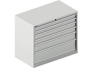 4051273682147 - Select Schubladenschrank WSK 54-36 Stahl 6 Schübe bis 200 kg B 1023 x T 725 x H 850 mm lichtgrau lichtgrau