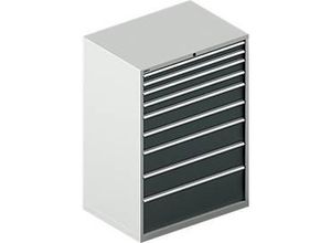 4051273684653 - Select Schubladenschrank WSK 54-36 Stahl 9 Schübe bis 200 kg B 1023 x T 725 x H 1450 mm lichtgrau anthrazitgrau