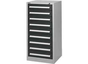 4051273714862 - Select Schubladenschrank SF 90 9 Schübe weißaluminium RAL 9006 anthrazitgrau RAL 7016