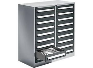 4051273715180 - Select Schubladenschrank SF 180 18 Schübe weißaluminium RAL 9006 anthrazitgrau RAL 7016