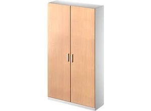 4051273739049 - Genius Akten- Garderobenschrank TETRIS SOLID B 1200 mm 5 OH abschließbar Buche-Dekor weißalu