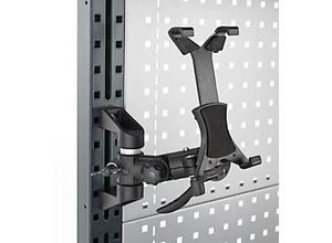 4051273779892 - Tablethalter für AST31 Tischaufbau für 1 Tablet bis 78“ Klemmbereich verstellbar um 360° drehbar neigbar Kunststoff Schaumstoff schwarz