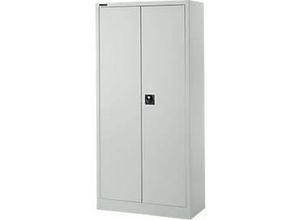 4051273786364 - Pure Materialschrank 5 Ordnerhöhen 4 Fachböden abschließbar B 950 x T 400 x H 1935 mm Stahl lichtgrau RAL 7035  lichtgrau RAL 7035