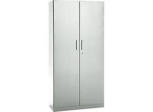 4051273786975 - Büroschrank 5 OH abschließbar mit aufliegenden Türen B 950 mm Lichtgrau