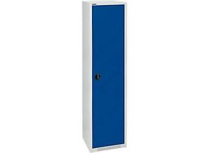 4051273791054 - Genius Flügeltürschrank FS 5 OH abschließbar 4 Fachböden bis 250 kg B 545 mm Stahl lichtgrau RAL 7035 enzianblau RAL 5010