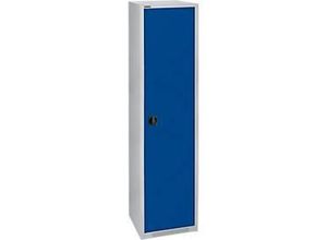 4051273791085 - Genius Flügeltürschrank FS 5 OH abschließbar 4 Fachböden bis 250 kg B 545 mm Stahl weißaluminium RAL 9006 enzianblau RAL 5010