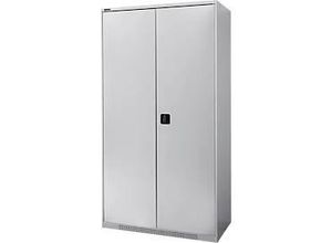 4051273791221 - Genius Flügeltürschrank FS 5 OH abschließbar 4 Fachböden bis 450 kg B 1055 mm Stahl weißaluminium RAL 9006 weißaluminium RAL 9006