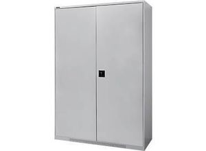 4051273791283 - Genius Flügeltürschrank FS 5 OH abschließbar 4 Fachböden bis 450 kg B 1343 mm Stahl weißaluminium RAL 9006 weißaluminium RAL 9006