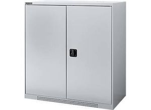 4051273791603 - Genius Flügeltürschrank FS 3 OH abschließbar 2 Fachböden bis 450 kg B 1055 mm Stahl weißaluminium RAL 9006 weißaluminium RAL 9006