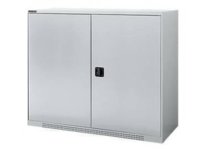 4051273791665 - Genius Flügeltürschrank FS 3 OH abschließbar 2 Fachböden bis 450 kg B 1343 mm Stahl weißaluminium RAL 9006 weißaluminium RAL 9006