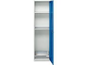 4051273792624 - Genius Reinigungsmittelschrank FS 5 OH abschließbar 2 Fachböden bis 250 kg B 545 x T 520 x H 1950 mm Stahl lichtgrau enzianblau