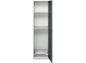 4051273792631 - Genius Reinigungsmittelschrank FS 5 OH abschließbar 2 Fachböden bis 250 kg B 545 x T 520 x H 1950 mm Stahl lichtgrau anthrazitgrau