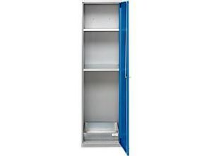 4051273792655 - Genius Reinigungsmittelschrank FS 5 OH abschließbar 2 Fachböden bis 250 kg B 545 x T 520 x H 1950 mm Stahl weißaluminium enzianblau