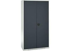 4051273792839 - Genius Magazinschrank FS 5 OH abschließbar 10 Fachböden 2 Lochrasterplatten bis 450 kg B 1055 x T 520 x H 1950 mm lichtgrau anthrazitgrau