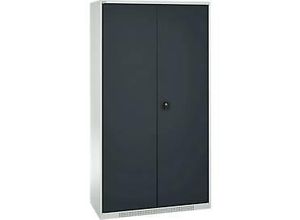 4051273792952 - Genius Materialschrank FS 5 OH abschließbar Lochrasterwände 3 Fachböden bis 450 kg B 1055 x T 520 x H 1950 mm lichtgrau anthrazitgrau