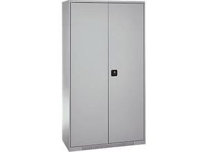 4051273792969 - Genius Materialschrank FS 5 OH abschließbar Lochrasterwände 3 Fachböden bis 450 kg B 1055 x T 520 x H 1950 mm weißalu weißalu