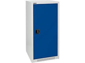 4051273793386 - Genius Flügeltürschrank FS 3 OH abschließbar 2 Fachböden bis 250 kg B 545 mm Stahl lichtgrau RAL 7035 enzianblau RAL 5010