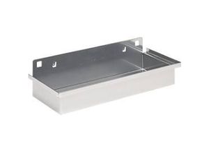 4051273794437 - Ablageschale für FS Putzmittelschränke Stahlblech weißaluminium RAL 9006 B 135 x T 320 x H 55 mm