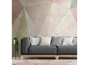 4051315508817 - LIVING WALLS Fototapete The Wall Tapeten Fototapete Modern Tapete Geometrisch Bunt Beige Rosa Gr B L 4 m x 3 m Rollen 1 St bunt (bunt beige) Fototapeten 3D