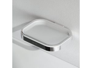 4051343079877 - Func Seifenhalter Wandmontage Seifenhalter Seifenablage Seife Halter Glas Seifenablage Seifenschale Toilette wc Bad Chrom - Chrom - Ampm