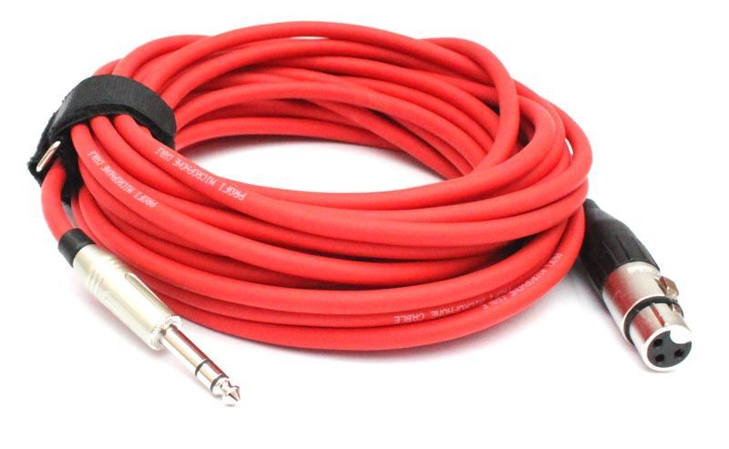 4051344035179 - Mikrofonkabel Amphenol XLR female  63mm StereoKlinkenstecker 10 Meter rot