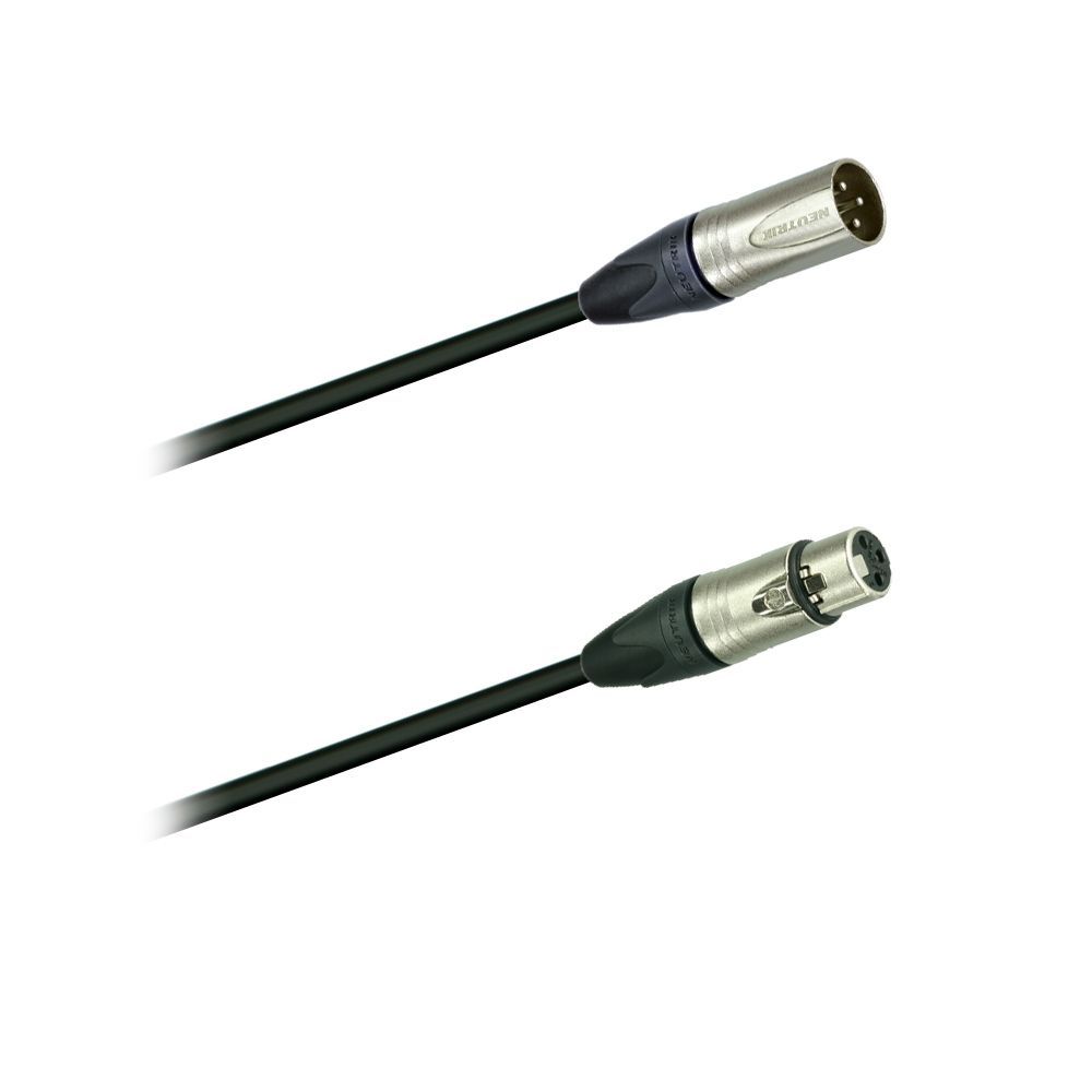 4051344061017 - DMX-Kabel Neutrik XLR male female 3 pol 5 Meter für Lichtsteuerung schwarz