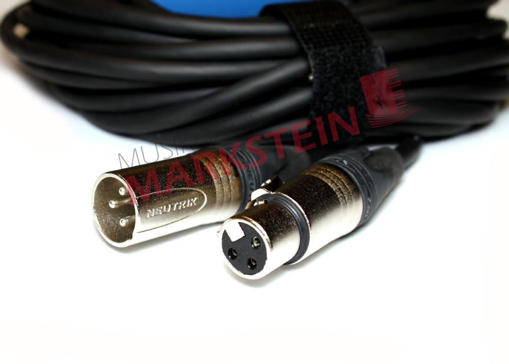 4051344061185 - DMX-Kabel Neutrik XLR male female 3 pol 20 Meter fÃ¼r Lichtsteuerung schwarz