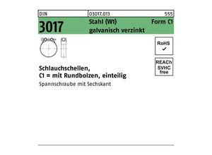 4051426737786 - Schlauchschelle DIN 3017 W1 Form C1 19- 21 18 Stahl galvanisch verzinkt fInnen-D