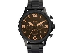 4051432547423 - Chronograph FOSSIL NATE JR1356 Armbanduhren schwarz Herren Hochzeitsmode Quarzuhr Armbanduhr Herrenuhr Stoppfunktion EdelstahlarmbandDatum