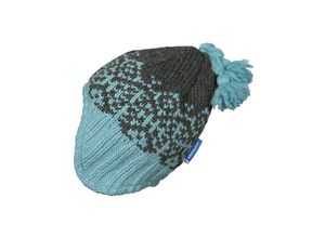 4051578351953 - finkid - Strick-Wintermütze PEPPI mit Wolle in smoke blue charcoal Gr48-50